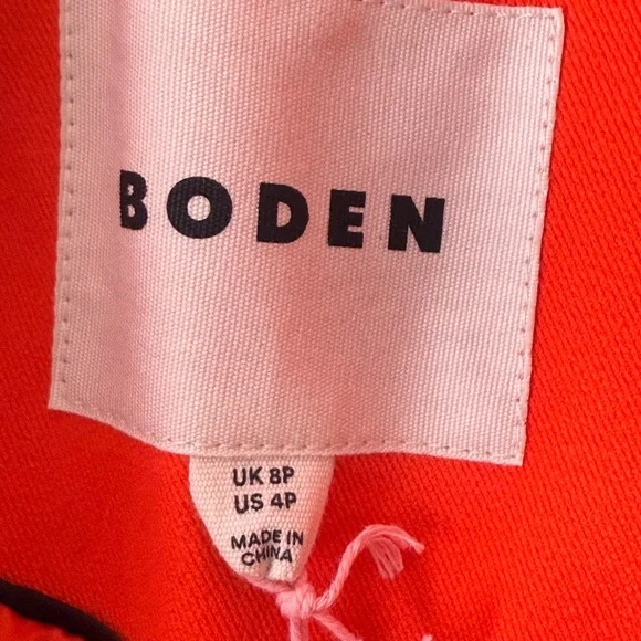 NWT Boden Classic Blazer Orange Women's Size 4P Career Business Office - Picture 6 of 12